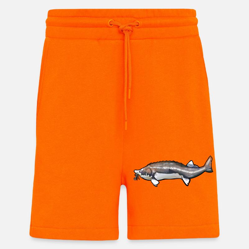 Schwanzmuster von gewühltem Kelfisch - Shorts - made by SPREAD - SUNSET ORANGE