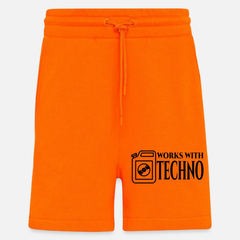 Techno Carburant - Short bio décontracté fabriqué en UE - SUNSET ORANGE