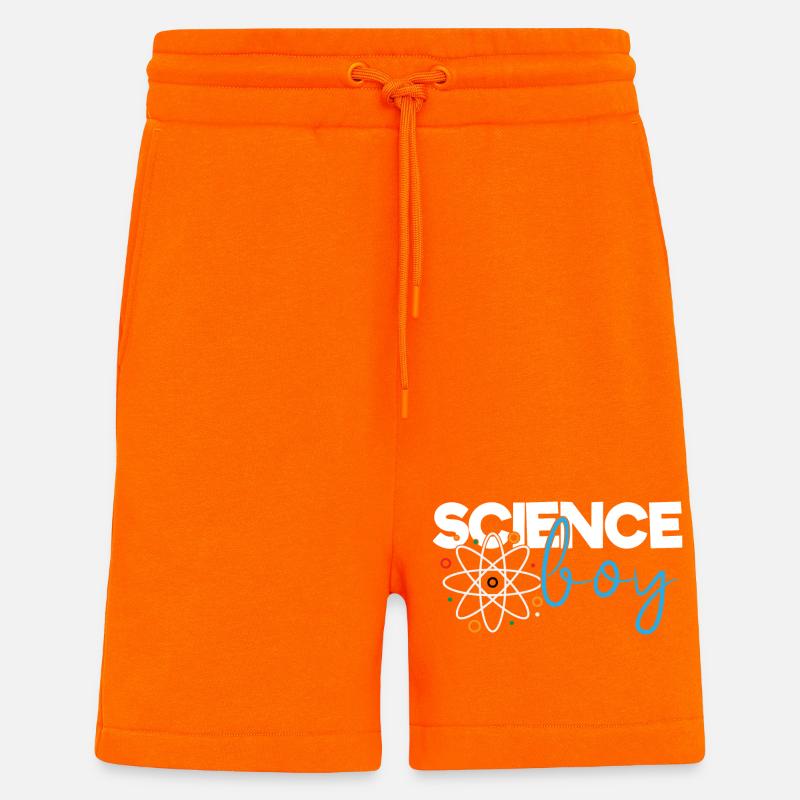 Garçon de science - Short bio décontracté fabriqué en UE - SUNSET ORANGE