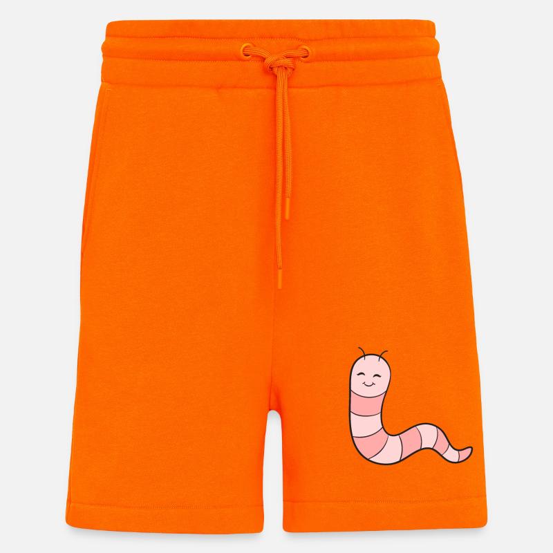 Worm Earthworm - Shorts - made by SPREAD - SUNSET ORANGE