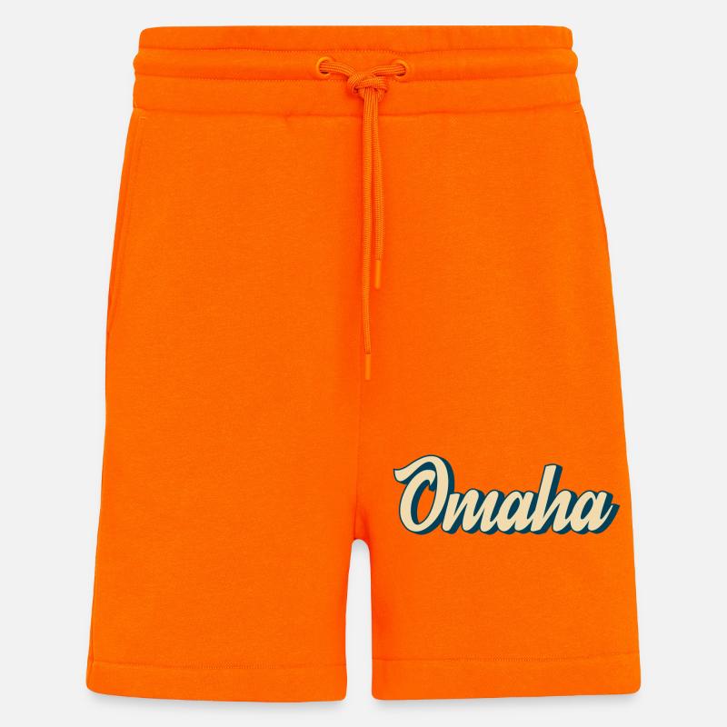 Omaha Script Retro - Shorts - made by SPREAD - SUNSET ORANGE