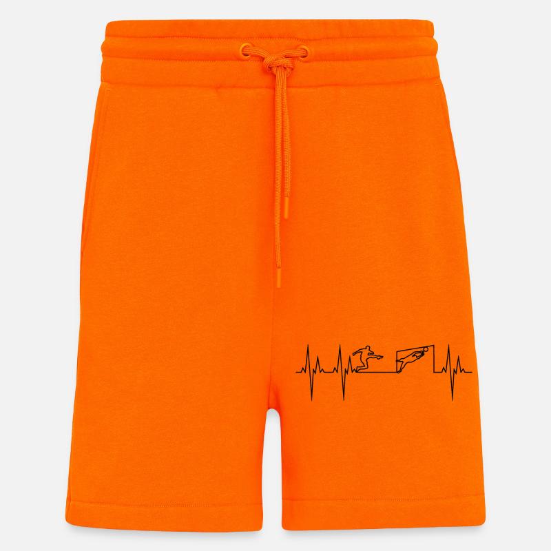 Fußball Elektrokardiogramm EKG - Shorts - made by SPREAD - SUNSET ORANGE
