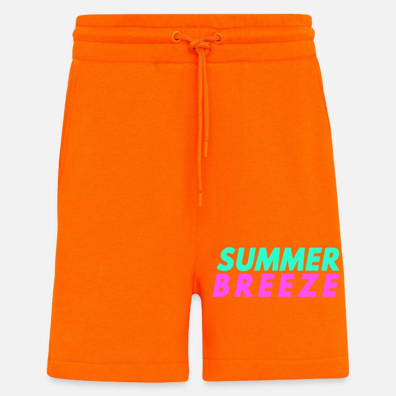 Brise d’été - Short bio décontracté fabriqué en UE - SUNSET ORANGE