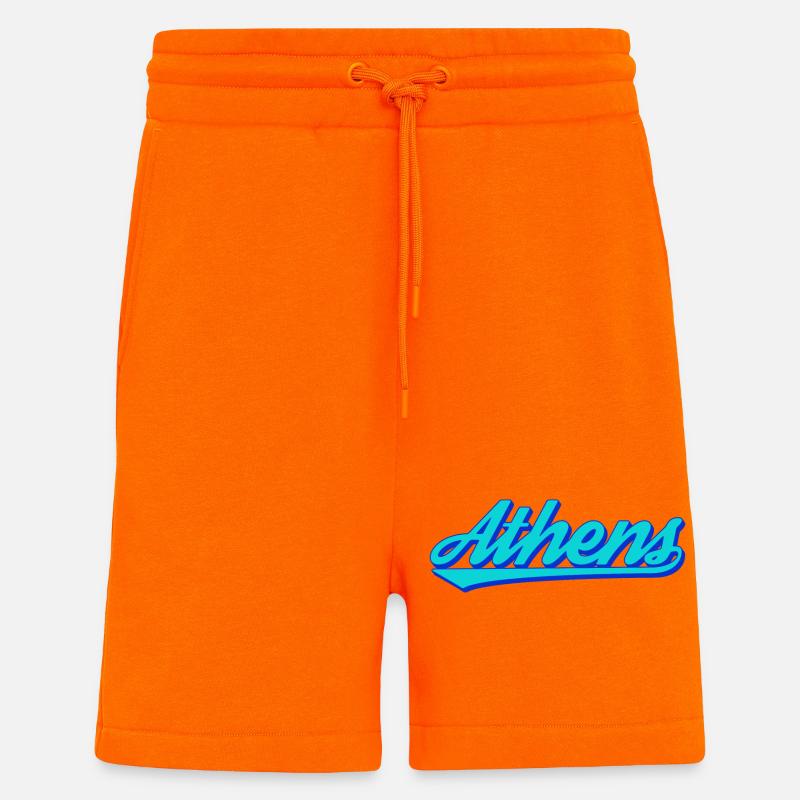Athens Retro Script - Shorts - made by SPREAD - SUNSET ORANGE
