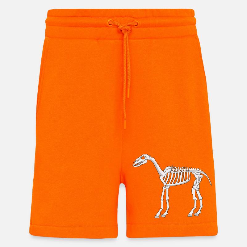 Ein Skelett eines Pferdes - Shorts - made by SPREAD - SUNSET ORANGE