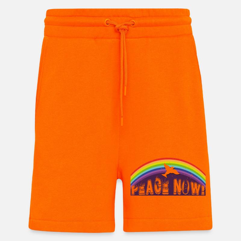 PEACE NOW mit Friedenstaube - Shorts - made by SPREAD - SUNSET ORANGE