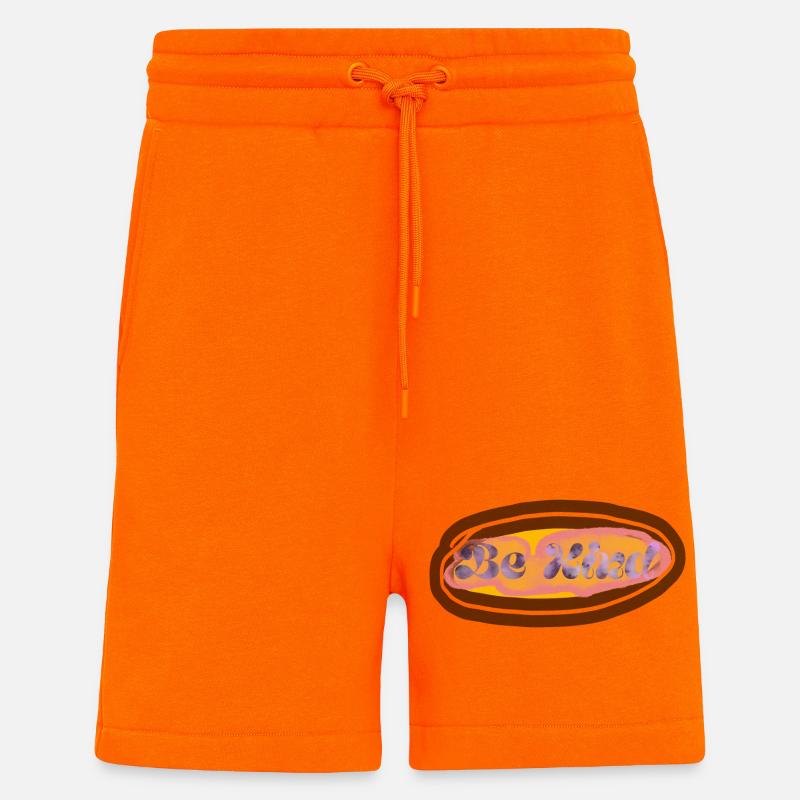 SOYEZ GENTIL - Short bio décontracté fabriqué en UE - SUNSET ORANGE
