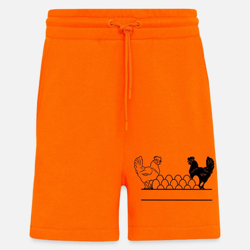 Hähnchen dunkles und helles Monogramm - Shorts - made by SPREAD - SUNSET ORANGE