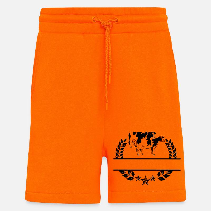 Kuh-Monogramm - Shorts - made by SPREAD - SUNSET ORANGE