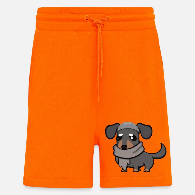 dackel grau - Shorts - made by SPREAD - SUNSET ORANGE