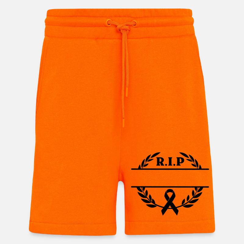 Lorbeerkranz R.I.P. Monogramm - Shorts - made by SPREAD - SUNSET ORANGE