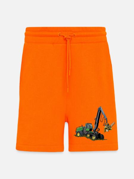 Moissonneuse-batteuse, Moissonneuse-batteuse - Short bio décontracté fabriqué en UE - SUNSET ORANGE