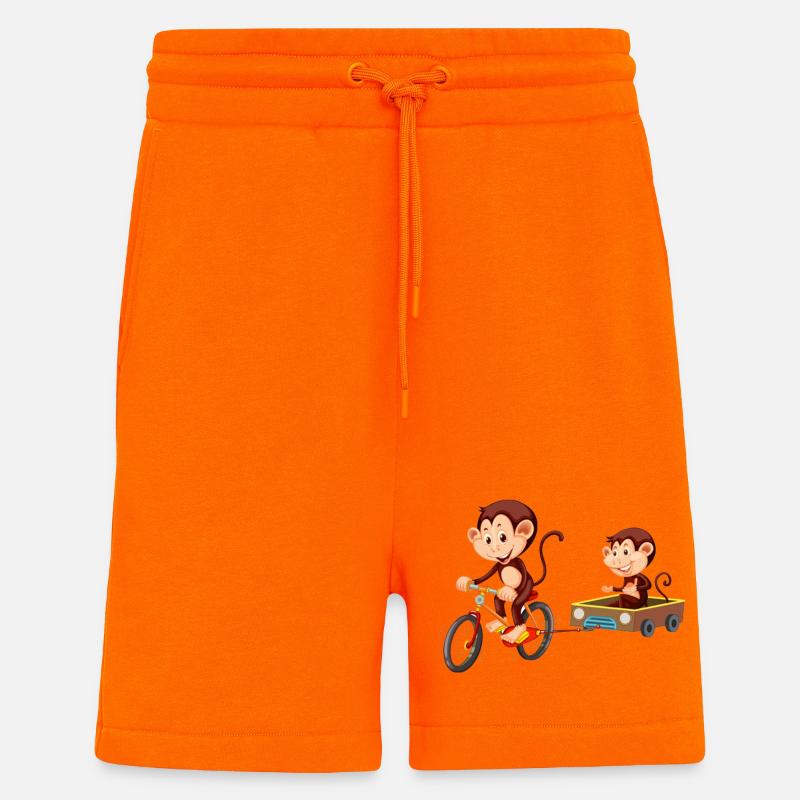 Lustiger süßer Affe - Shorts - made by SPREAD - SUNSET ORANGE