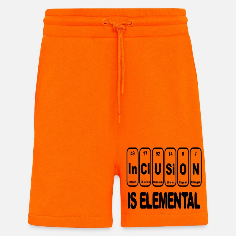 Inclusion is elementary, crucial, essential # - Shorts - made by SPREAD - SUNSET ORANGE