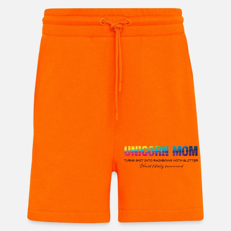 Einhorn Mama Dunkel - Shorts - made by SPREAD - SUNSET ORANGE