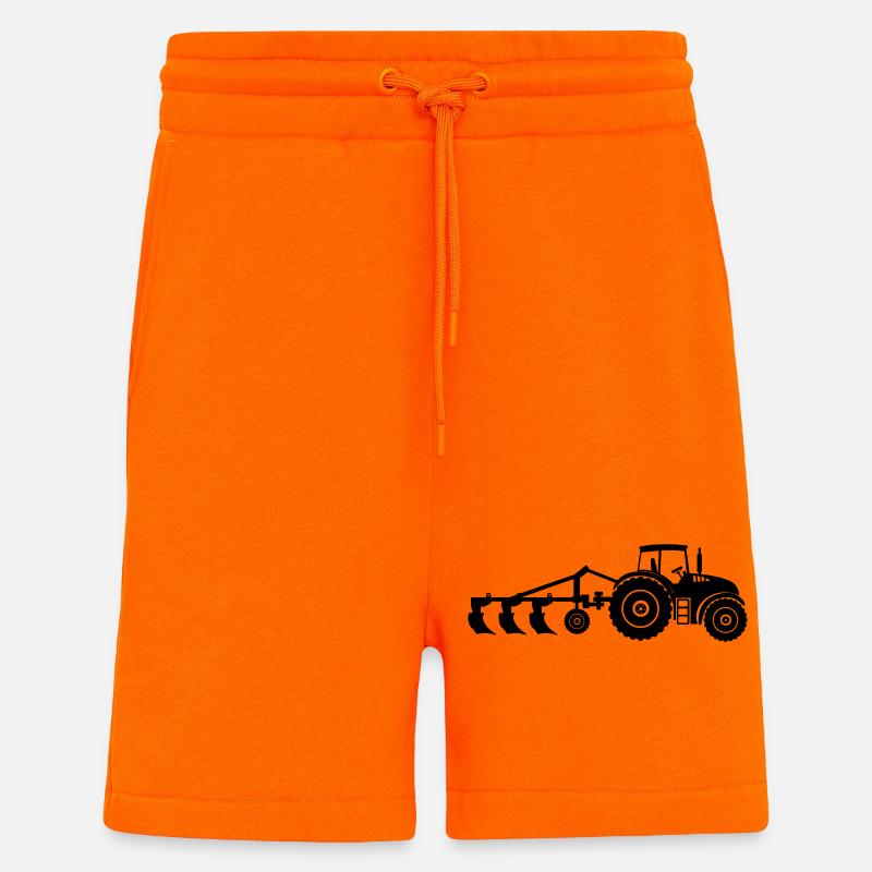 Acker-Traktor-Pflug - Shorts - made by SPREAD - SUNSET ORANGE