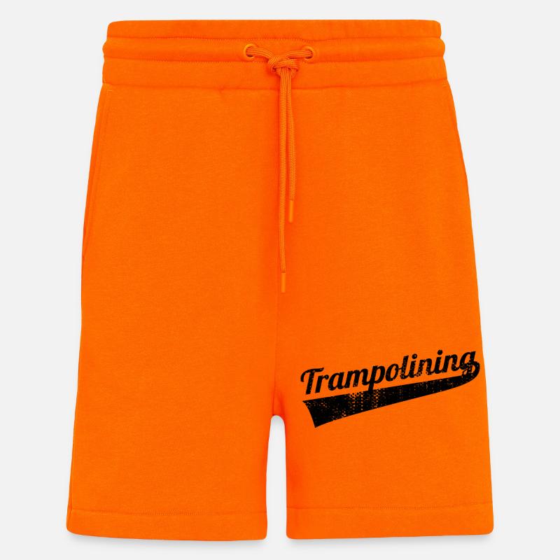 Saut de trampoline - Short bio décontracté fabriqué en UE - SUNSET ORANGE