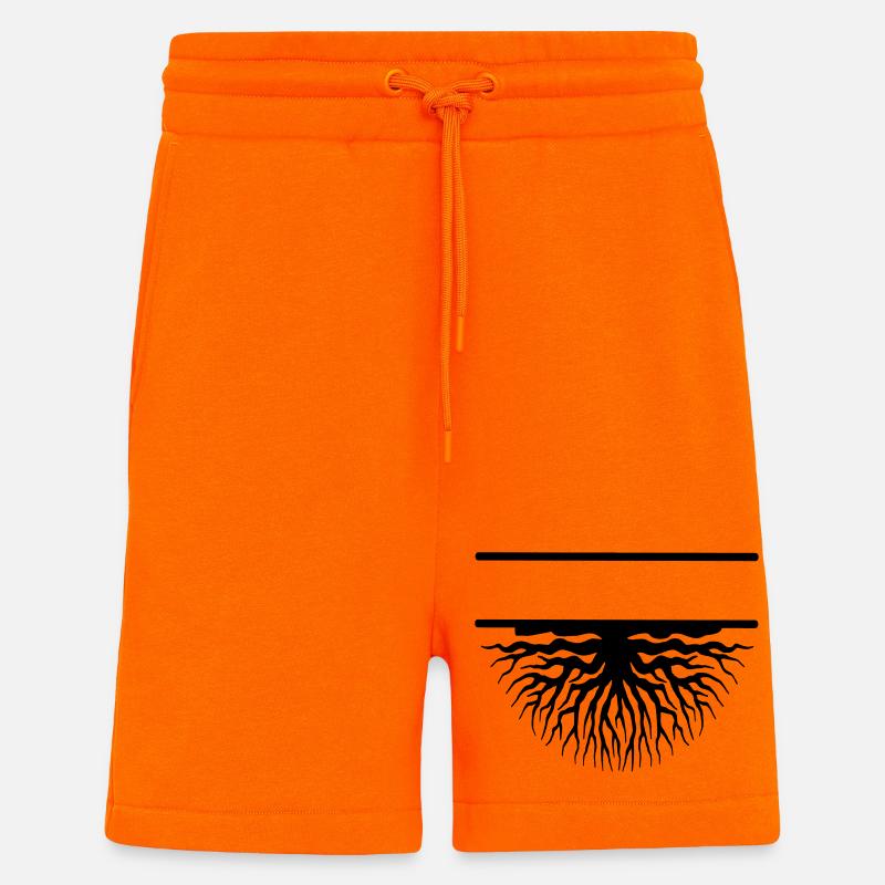 Tree roots - Shorts - made by SPREAD - SUNSET ORANGE