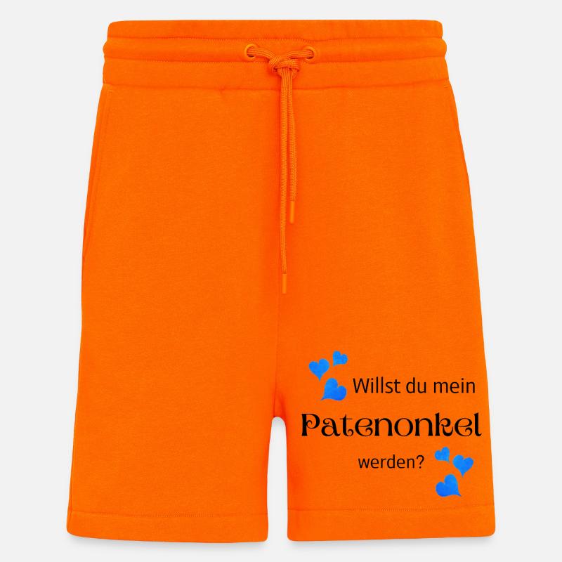 Willst du mein Patenonkel werden - Shorts - made by SPREAD - SUNSET ORANGE