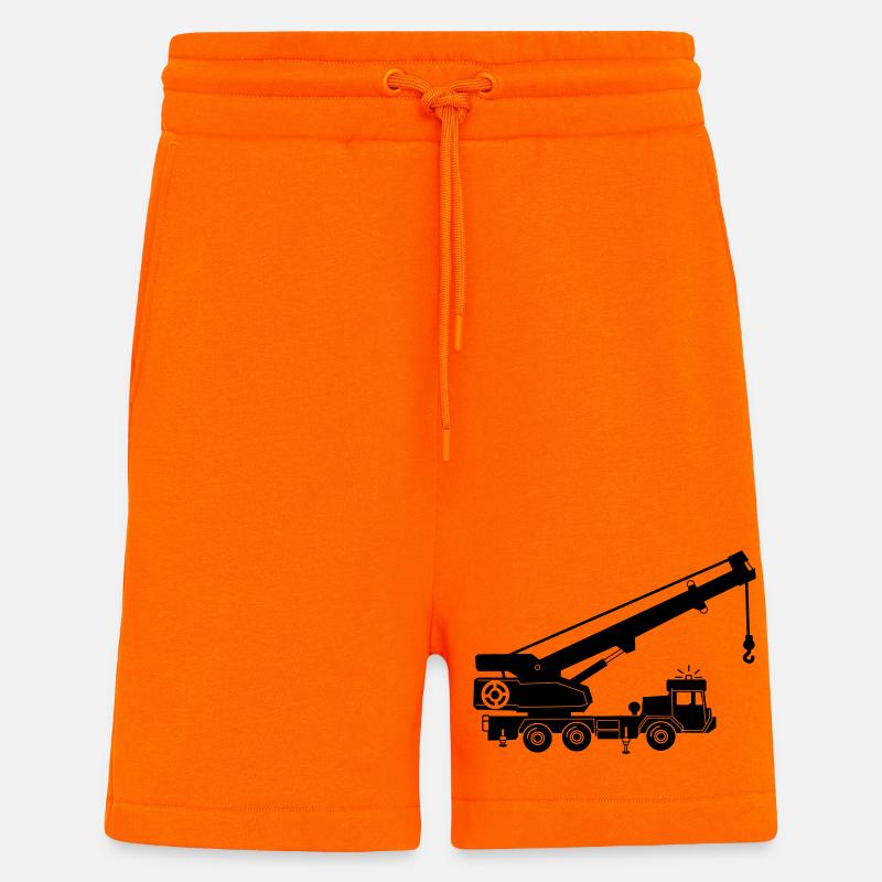 Kranwagen oder Abschleppwagen - Shorts - made by SPREAD - SUNSET ORANGE