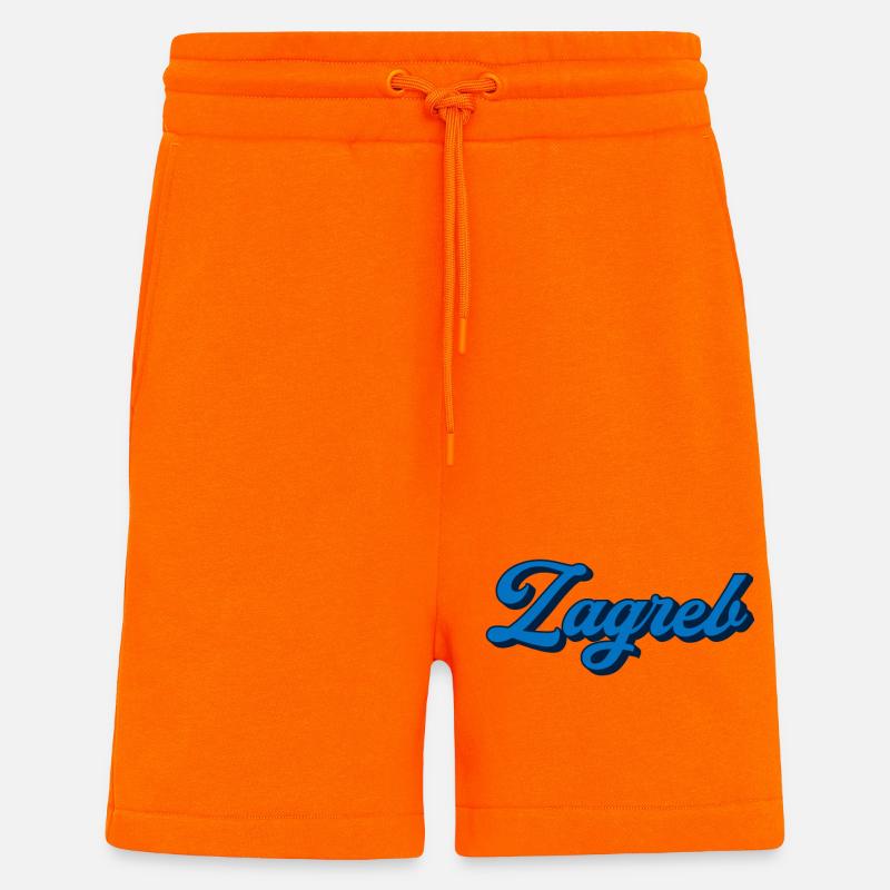 Zagreb Script Logo Stil - Shorts - made by SPREAD - SUNSET ORANGE