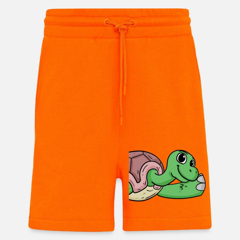 Turtle Greeting Greeting - Shorts - made by SPREAD - SUNSET ORANGE