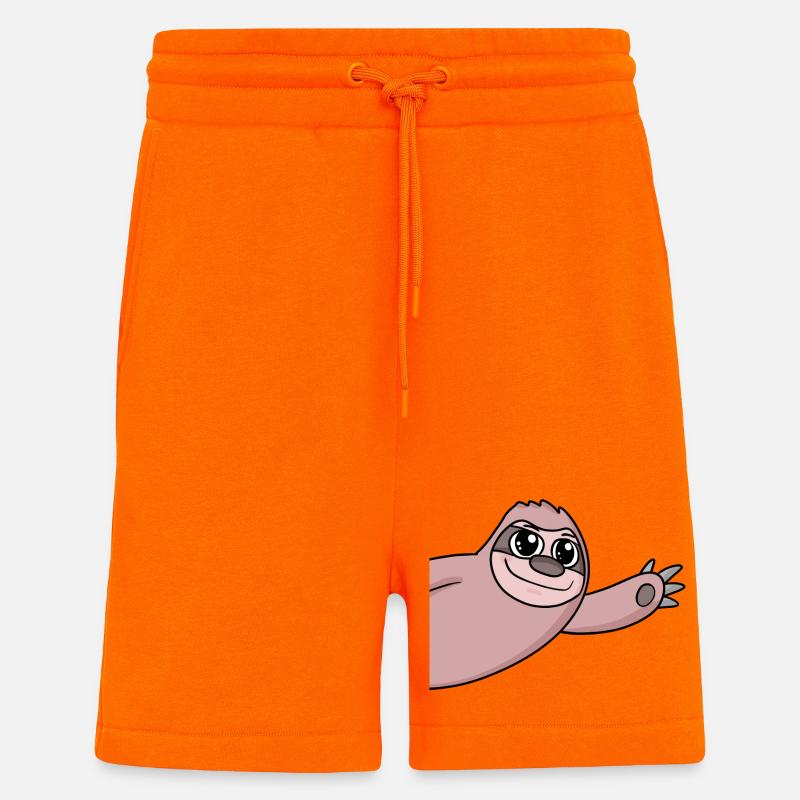 Salutation paresseuse - Short bio décontracté fabriqué en UE - SUNSET ORANGE