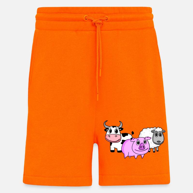 Cute animals - Shorts - made by SPREAD - SUNSET ORANGE