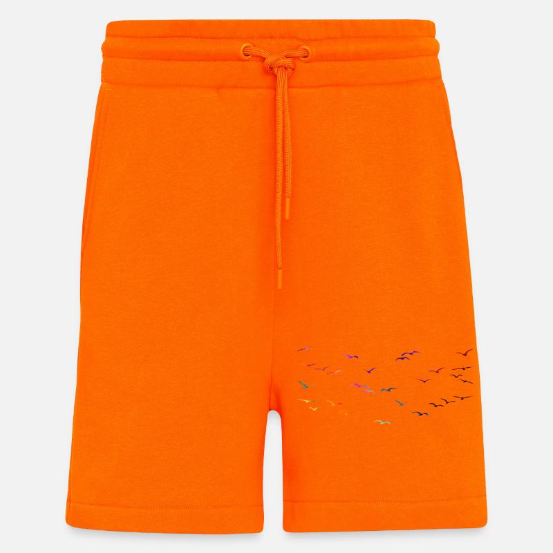 Bunte Vögel - Shorts - made by SPREAD - SUNSET ORANGE