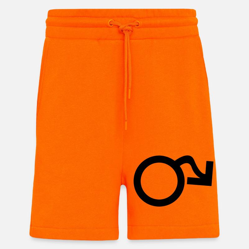 Symbol männlich hängend - Shorts - made by SPREAD - SUNSET ORANGE