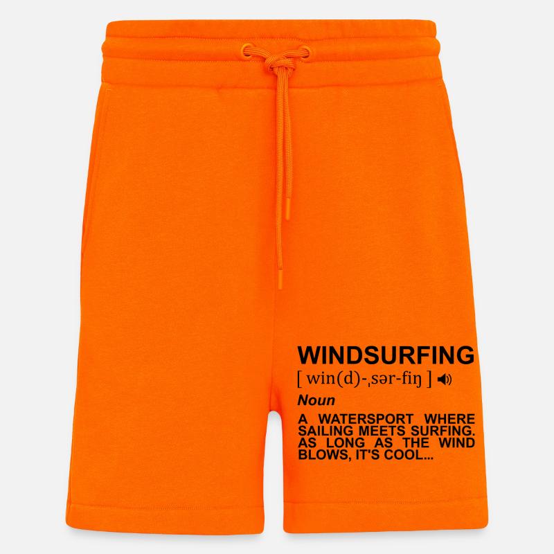 Windsurfing Wörterbuch - Shorts - made by SPREAD - SUNSET ORANGE