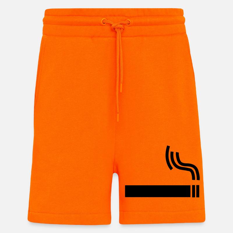 Cigarette Pause cigarette - Short bio décontracté fabriqué en UE - SUNSET ORANGE