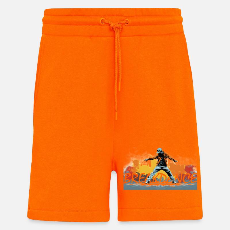 Breakdance Graffiti Urban Vibe - Shorts - made by SPREAD - SUNSET ORANGE