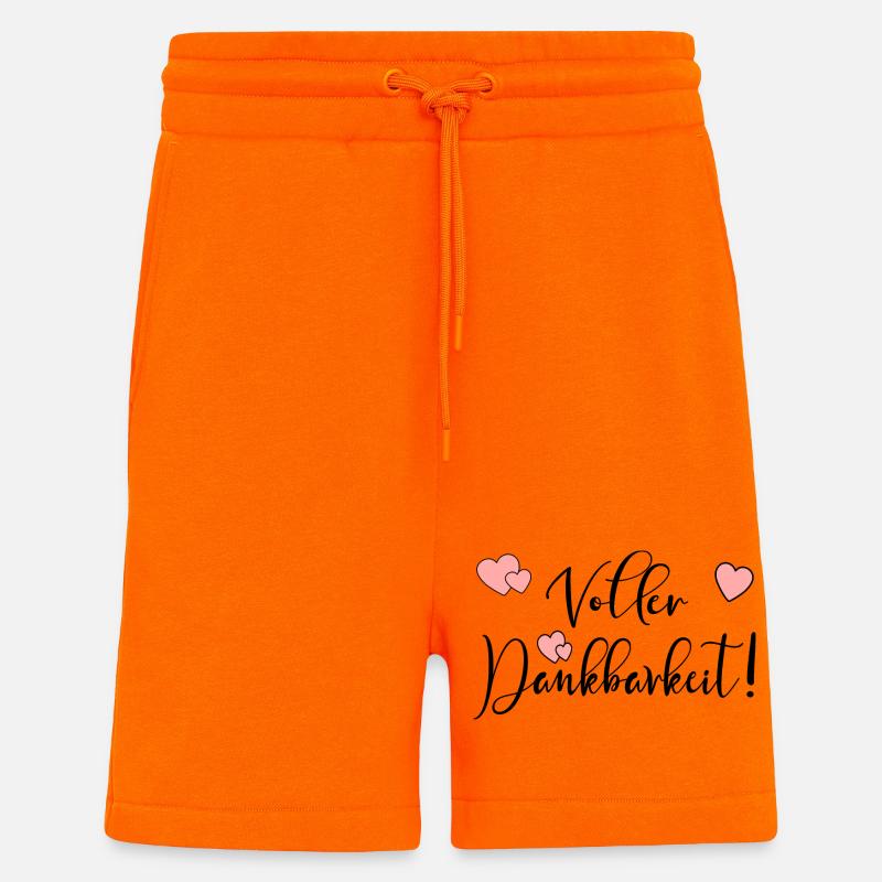 Voller Dankbarkeit VERTRAUEN HOFFNUNG - Shorts - made by SPREAD - SUNSET ORANGE