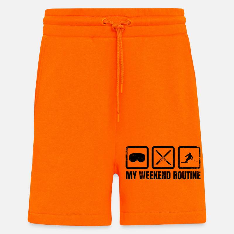 Skifahrer Wochenend Routine - Shorts - made by SPREAD - SUNSET ORANGE