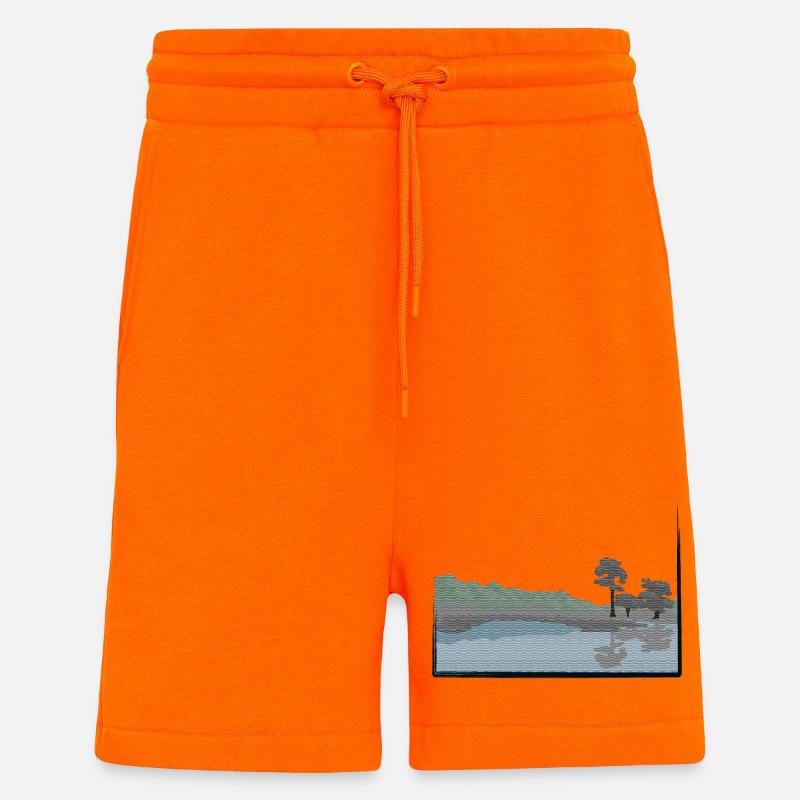 Landschaft mit See modifiziert - Shorts - made by SPREAD - SUNSET ORANGE