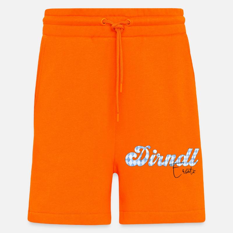 Dirndl Schrift Bayern Muster - Shorts - made by SPREAD - SUNSET ORANGE