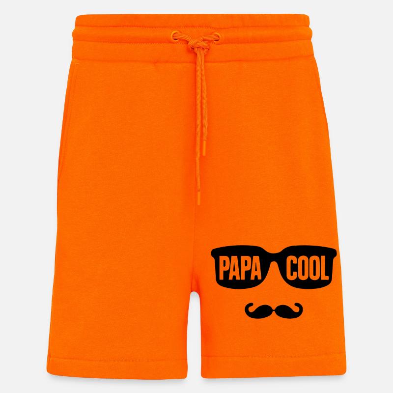 Minimalistisches Papa-Geschenk: "Cool Daddy" - Shorts - made by SPREAD - SUNSET ORANGE