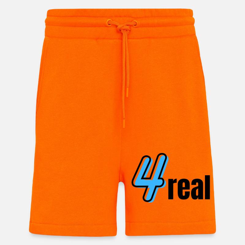 Neon Vier Typografie - Shorts - made by SPREAD - SUNSET ORANGE