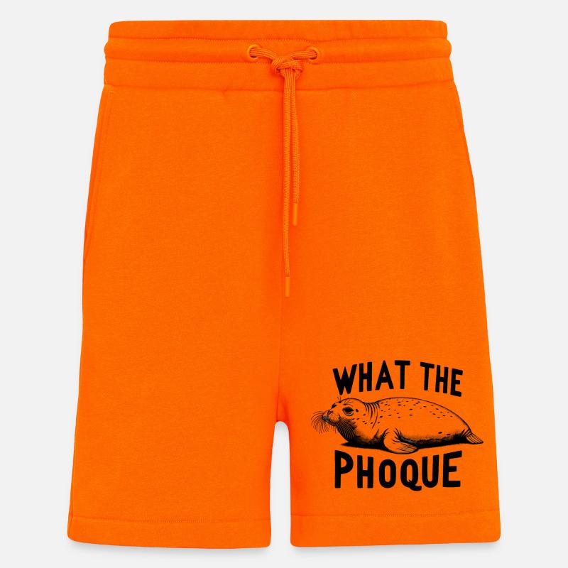 What The Seal Humor Gift - Shorts - made by SPREAD - SUNSET ORANGE