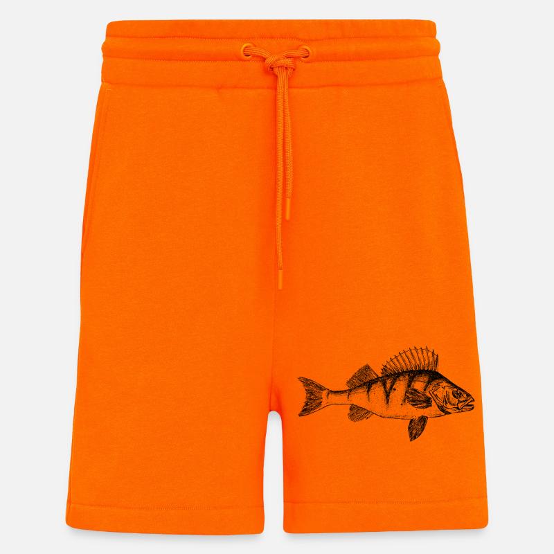 Barsch Perch Motiv - Shorts - made by SPREAD - SUNSET ORANGE