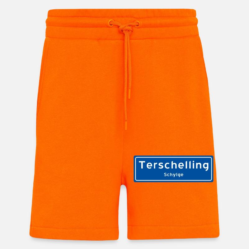 Terschelling Ortsschild - Shorts - made by SPREAD - SUNSET ORANGE