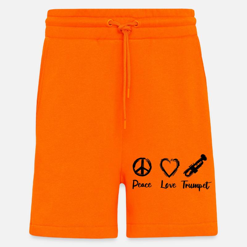 J’adore la trompette - Short bio décontracté fabriqué en UE - SUNSET ORANGE