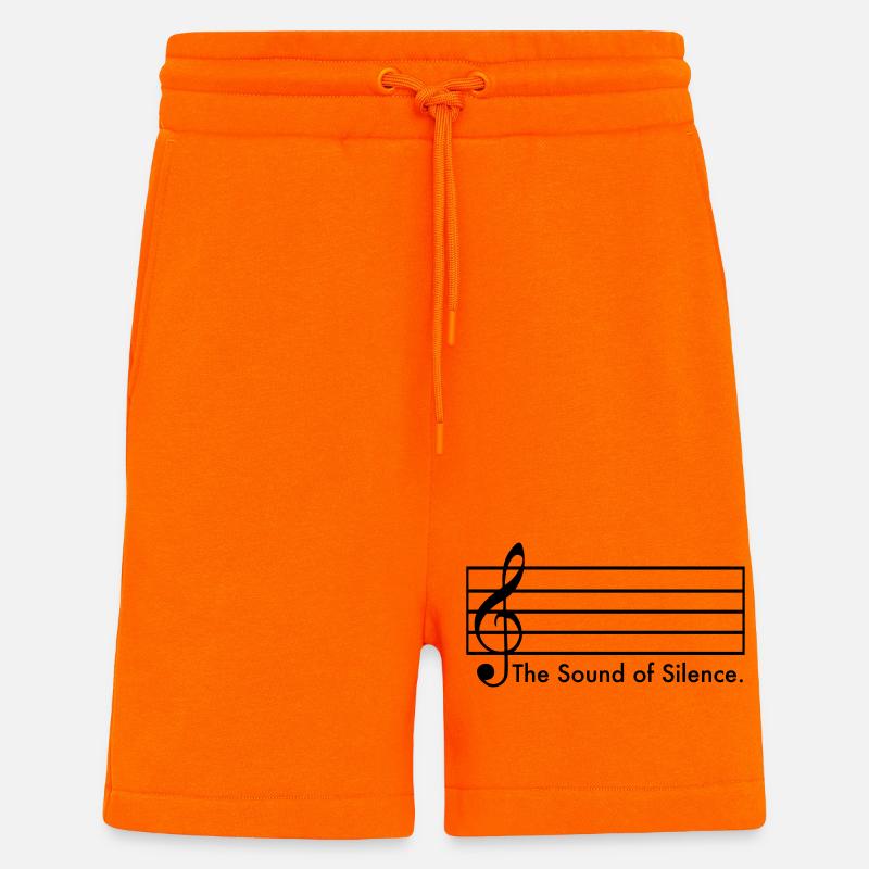 Le son du silence - Short bio décontracté fabriqué en UE - SUNSET ORANGE