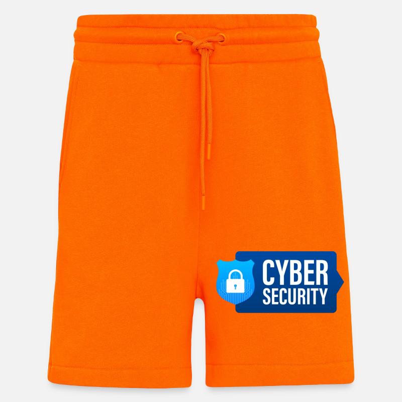 cyber security, ordinateur - Short bio décontracté fabriqué en UE - SUNSET ORANGE