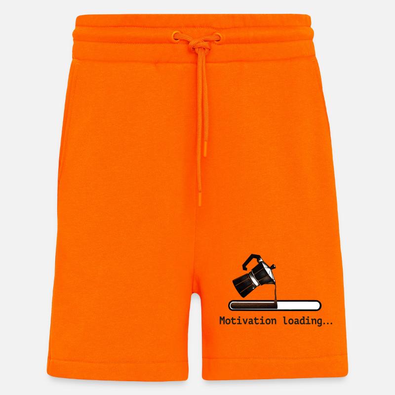 Coffee coffee pot motivation loading - Shorts - made by SPREAD - SUNSET ORANGE