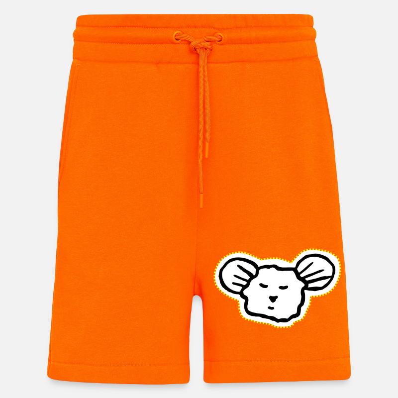 Cooles, schläfriges Maus-Gesicht Symbol - Shorts - made by SPREAD - SUNSET ORANGE