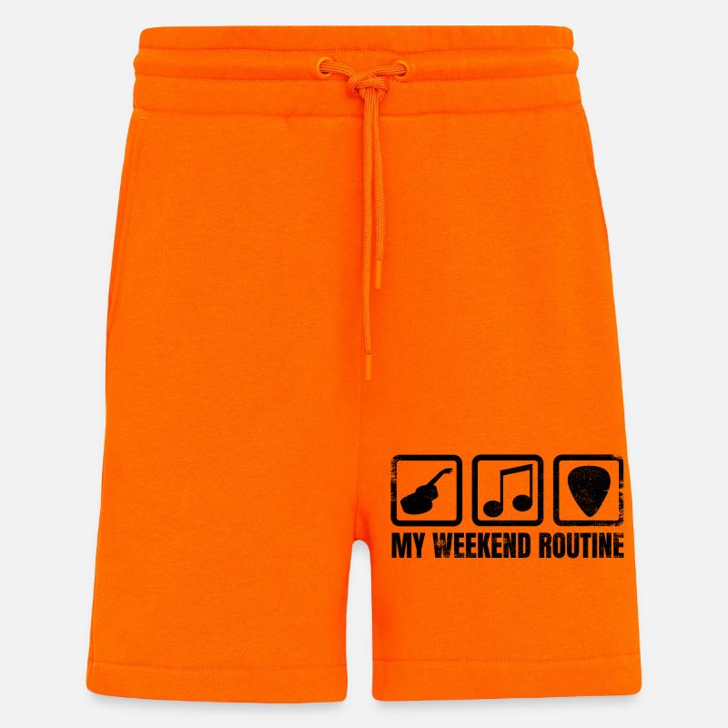 Ma routine du week-end - Short bio décontracté fabriqué en UE - SUNSET ORANGE