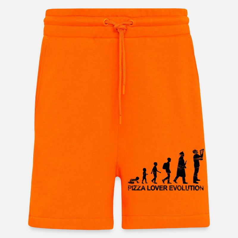 Pizza Lover Evolution - Shorts - made by SPREAD - SUNSET ORANGE