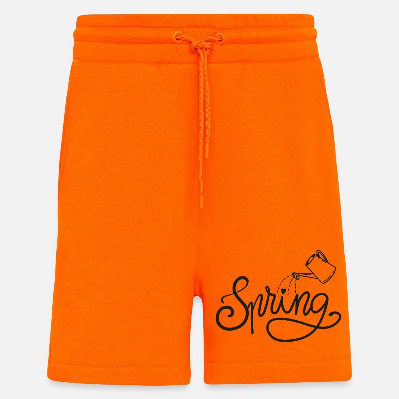 spring frühlingsbeginn garten gießen beet - Shorts - made by SPREAD - SUNSET ORANGE